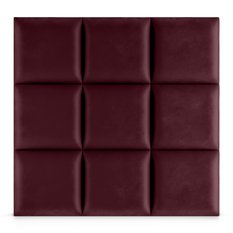 Panele tapicerowane 30x30 cm na ścianę kwadrat bordowy - Miniaturka zdjęcia nr 4