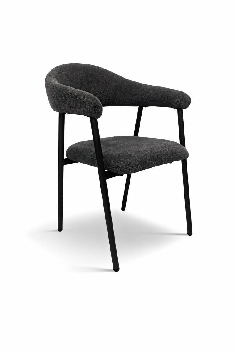 2x krzesło tapicerowane do jadalni VANO stelaż czarny, tkanina Aragon grafit cena za jedną sztukę 221,20 zł nr. 4