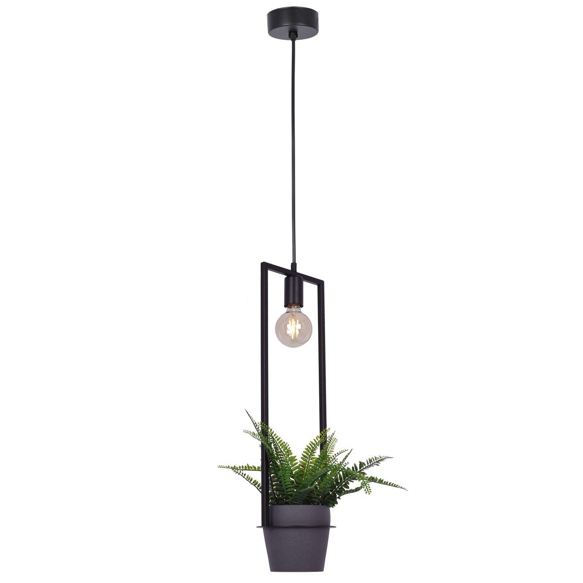 Lampa wisząca z kwietnikiem K-4038 ESTERA 19x100x19 cm do salonu lub pokoju czarny nr. 4