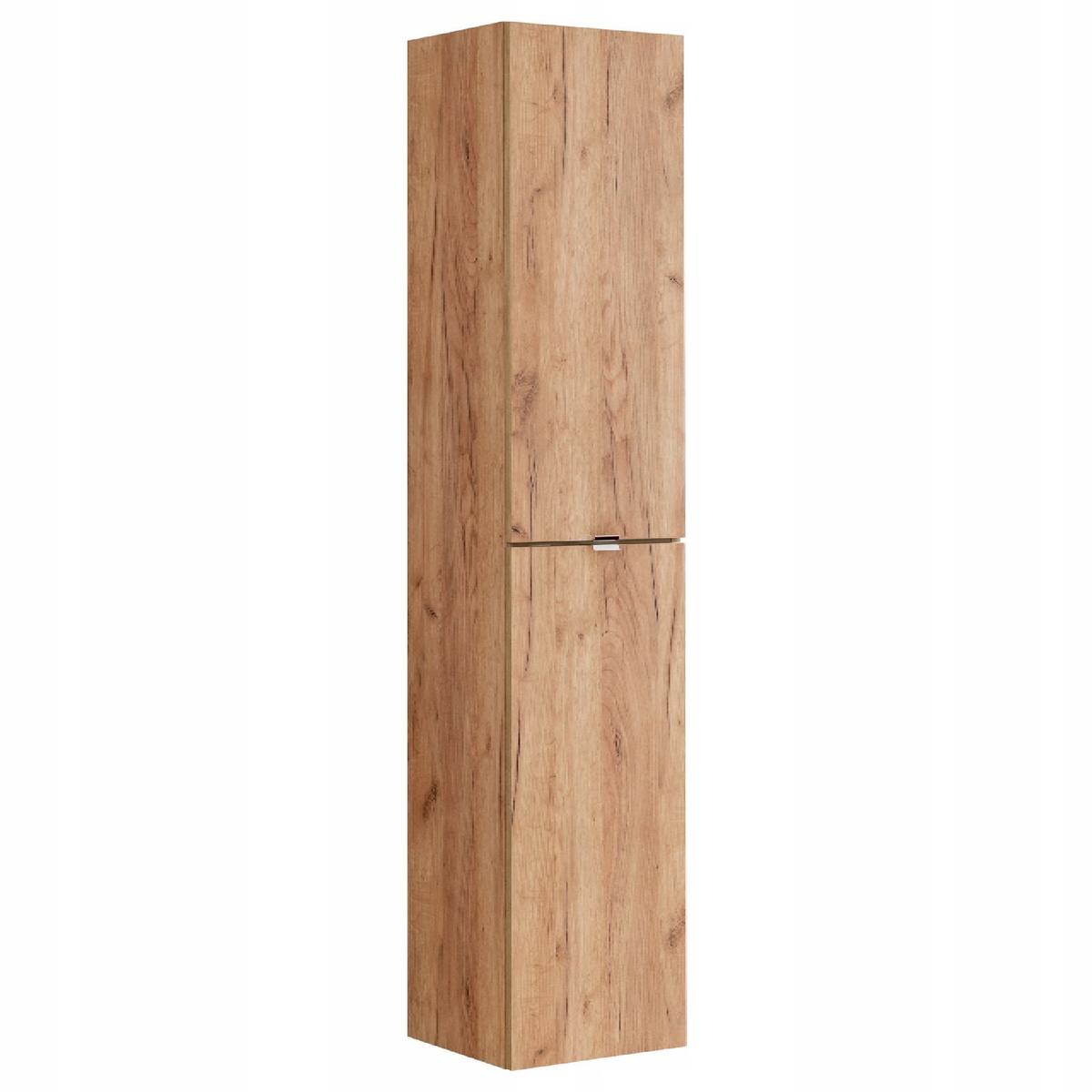 Szafka łazienkowa CAPRI OAK 35x170x33 cm wisząca z półkami dąb craft złoty