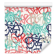 Tapeta młodzieżowa modne graffiti kolorowe napisy