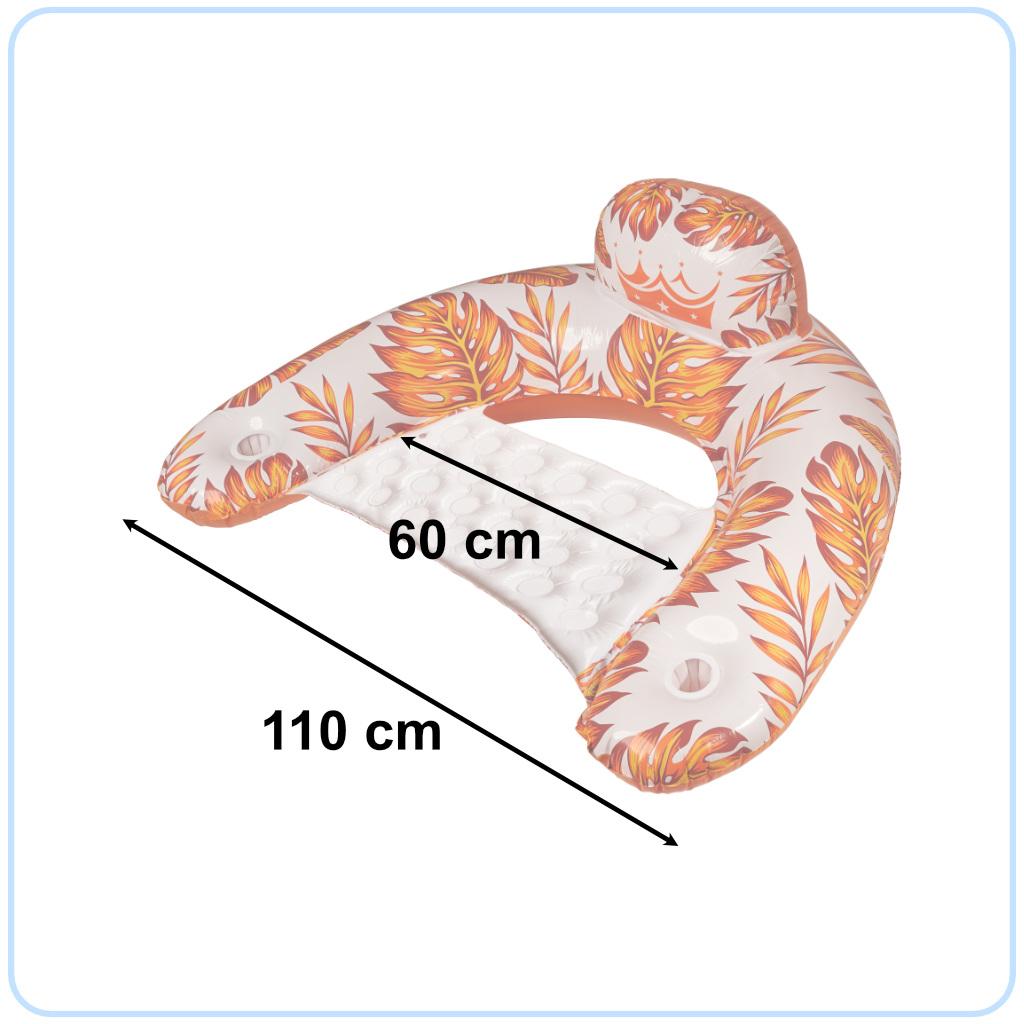 Krzesło do pływania fotel leżak hamak wodny pomarańczowy nr. 3