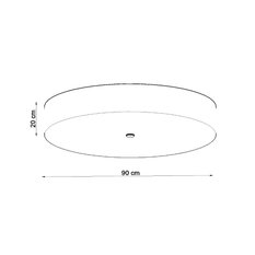Plafon SKALA 90 biały 20x90x90cm E27 nowoczesna lampa do salonu - Miniaturka zdjęcia nr 4