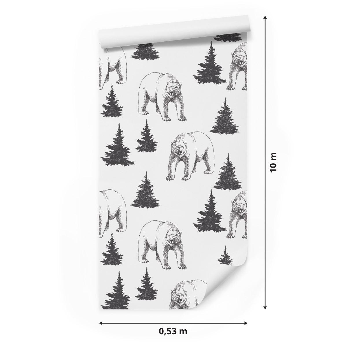 Tapeta – Niedźwiedzie i choinki  nr. 2