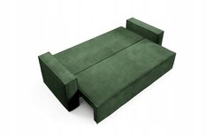 Kanapa 248x96x93 cm sofa z funkcją spania automat i pojemnik sztruks zielona do salonu - Miniaturka zdjęcia nr 7