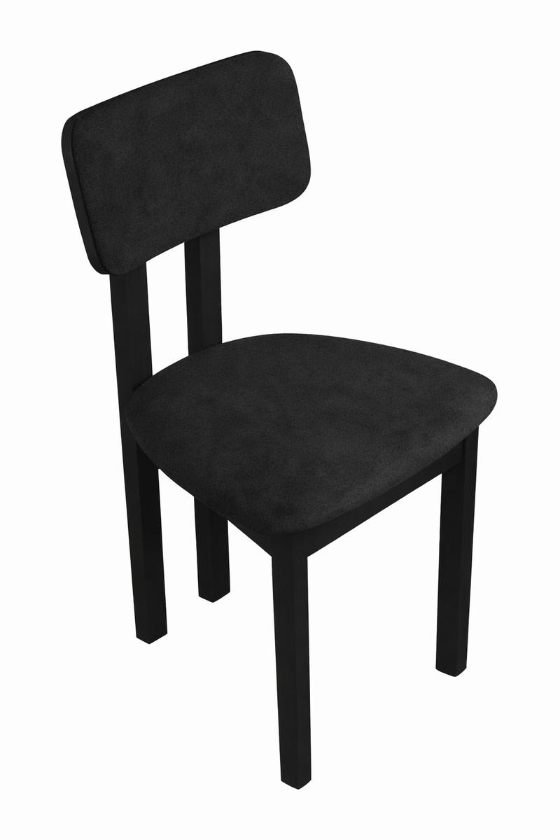 Krzesło drewniane do jadalni NILO tapicerowane czarny/siedzisko czarne velvet  nr. 5