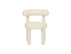 Krzesło tapicerowane LEITH 62x58x80 cm do salonu jadalni kremowe nowoczesny desing - Miniaturka zdjęcia nr 4