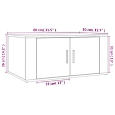 Stolik kawowy 80x50x36 cm z półką z drzwiczkami czarny do salonu - Miniaturka zdjęcia nr 9