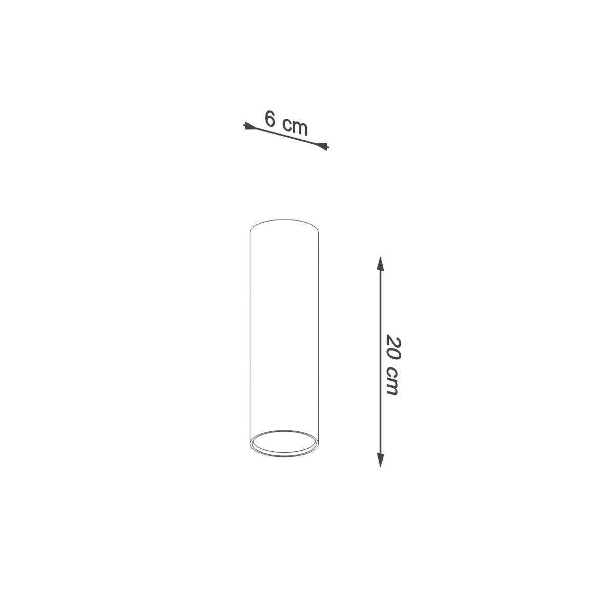 Plafon LAGOS 20 biały 20x6x6cm nowoczesna lampa GU10 do salonu  nr. 7