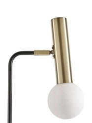 Lampa podłogowa Wilson G9 15 W biały czarny złoty - Miniaturka zdjęcia nr 3