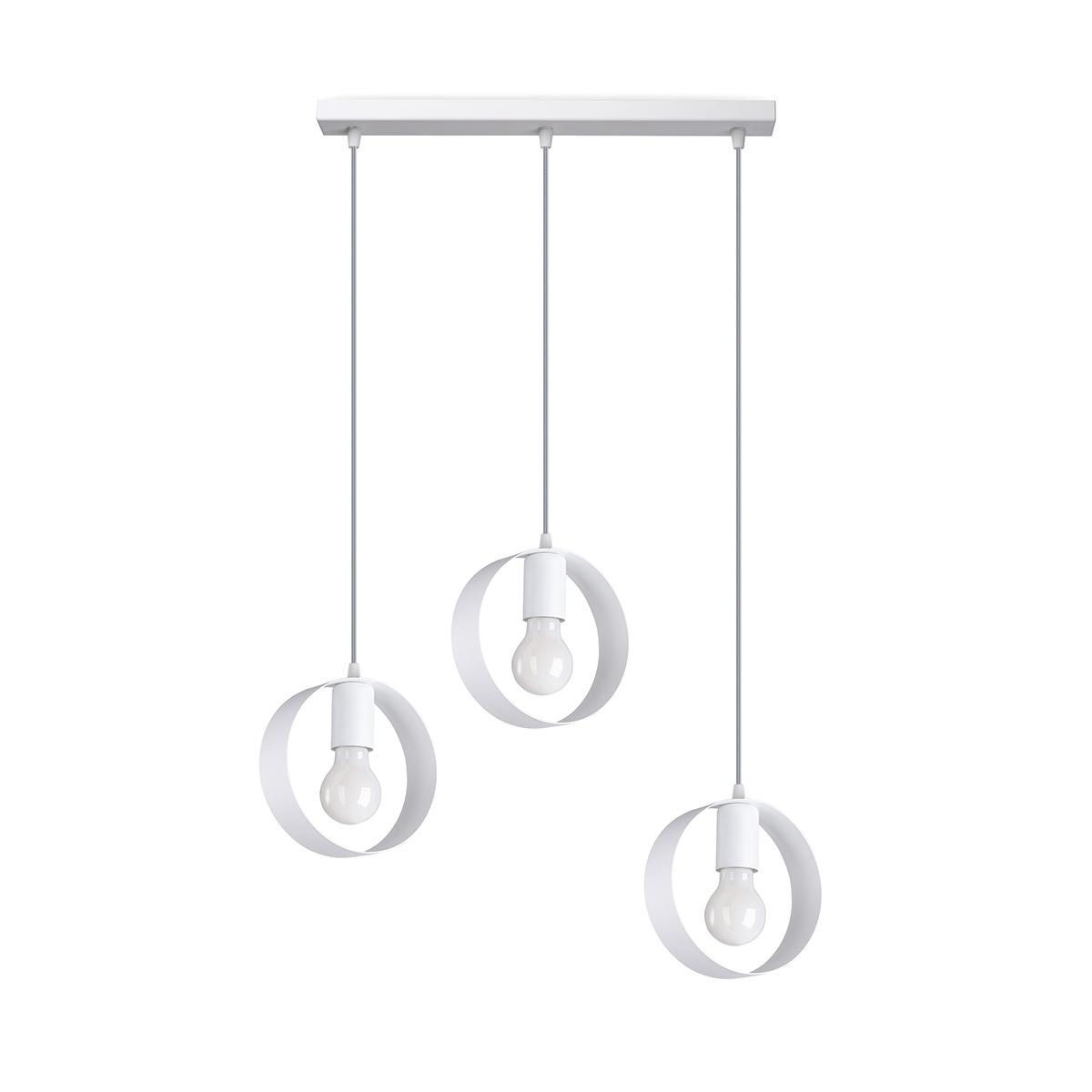 Lampa wisząca TITRAN 3 biała 110x5x56cm nowoczesna E27 do salonu