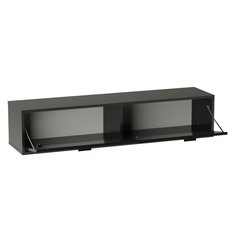 Szafka wisząca RTV AURA 140x33x30 cm do salonu czarny - Miniaturka zdjęcia nr 4