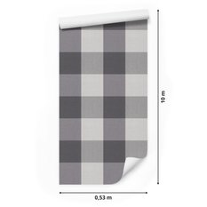 Tapeta w Rolce 10m Szara KRATA Nowoczesny Wzór 53x1000  - Miniaturka zdjęcia nr 2
