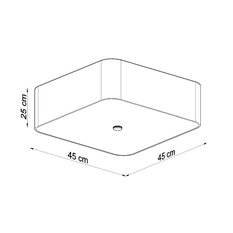 Plafon LOKKO 45 biały 25x45x45cm E27 nowoczesna lampa do salonu - Miniaturka zdjęcia nr 4