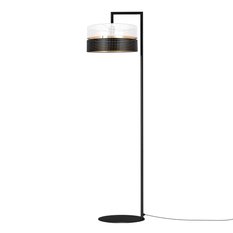 Lampa podłogowa K-5295 VEGA 40x160x44 cm do salonu lub pokoju czarny/biały/złoty