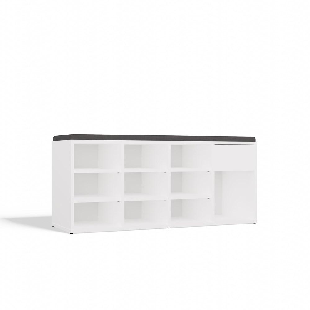 Szafka na obuwie TALLIN 49x110x35 cm do przedpokoju biała nr. 14