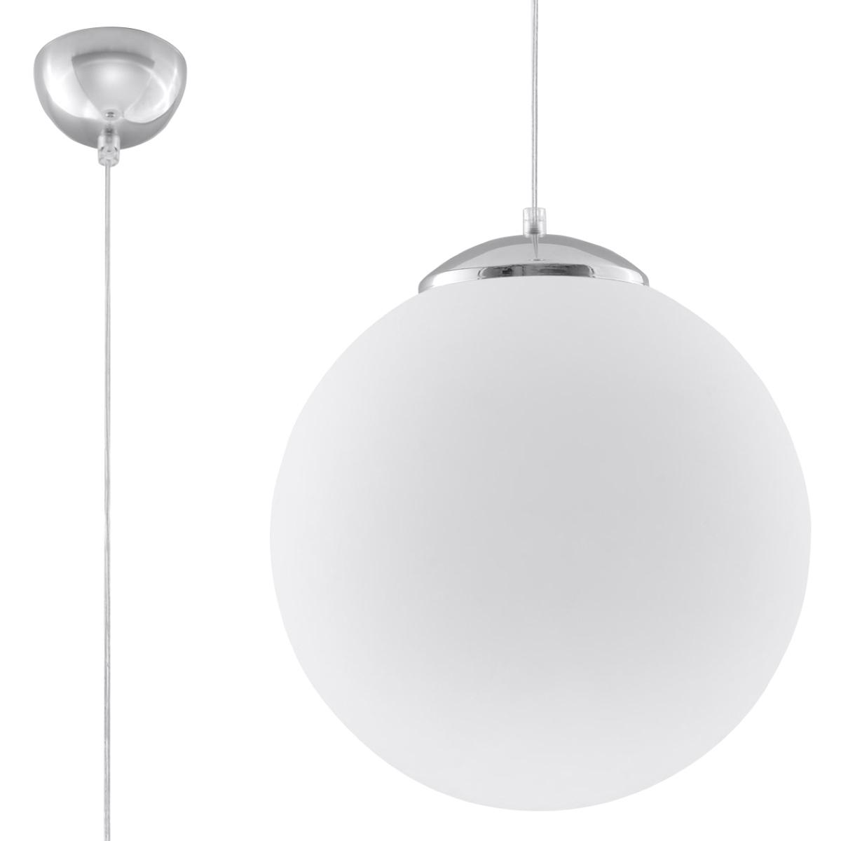 Lampa wisząca UGO 40 chrom 130x40x40cm nowoczesna E27 do salonu