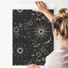 Tapeta Ozdobna PLANETY Znaki Zodiaku Słońce Boho  - Miniaturka zdjęcia nr 5