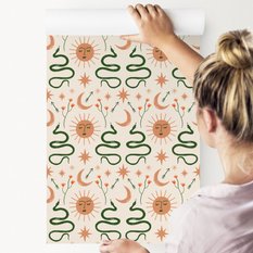Tapeta Na Korytarz SŁOŃCA Gwiazdy Węże Styl Boho  - Miniaturka zdjęcia nr 3