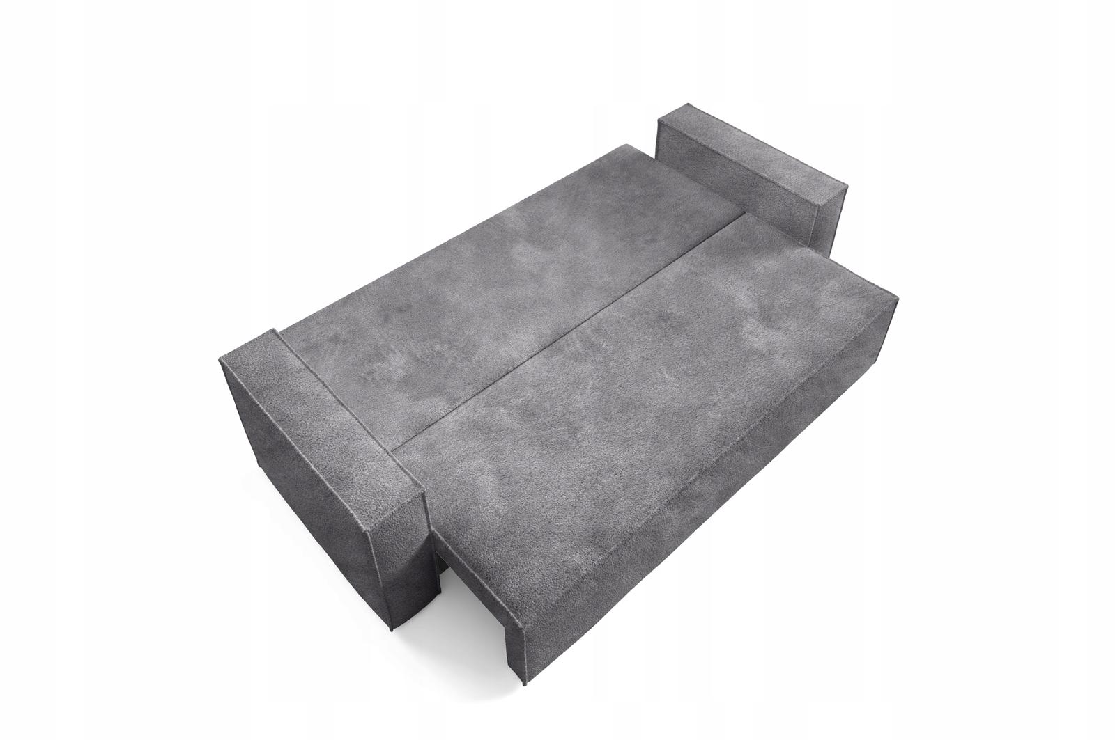 Kanapa CORDA 248x96x93 cm sofa z funkcją spania automat i pojemnik BOUCLE szara do salonu nr. 8