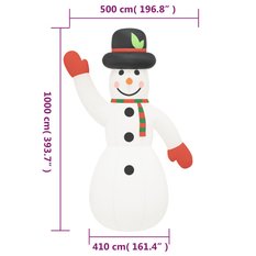 Nadmuchiwany bałwan z oświetleniem LED, 1000 cm - Miniaturka zdjęcia nr 12