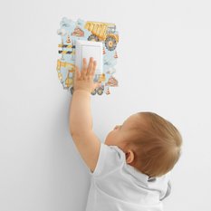 Naklejka Pod Włącznik Do Pokoju Chłopca Chmurki 20x20 Maszyny Wywrotki Styl Boho - Miniaturka zdjęcia nr 5
