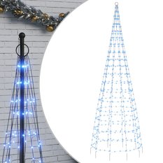 Choinka z lampek, na maszt, 550 niebieskich LED, 300 cm - Miniaturka zdjęcia nr 2