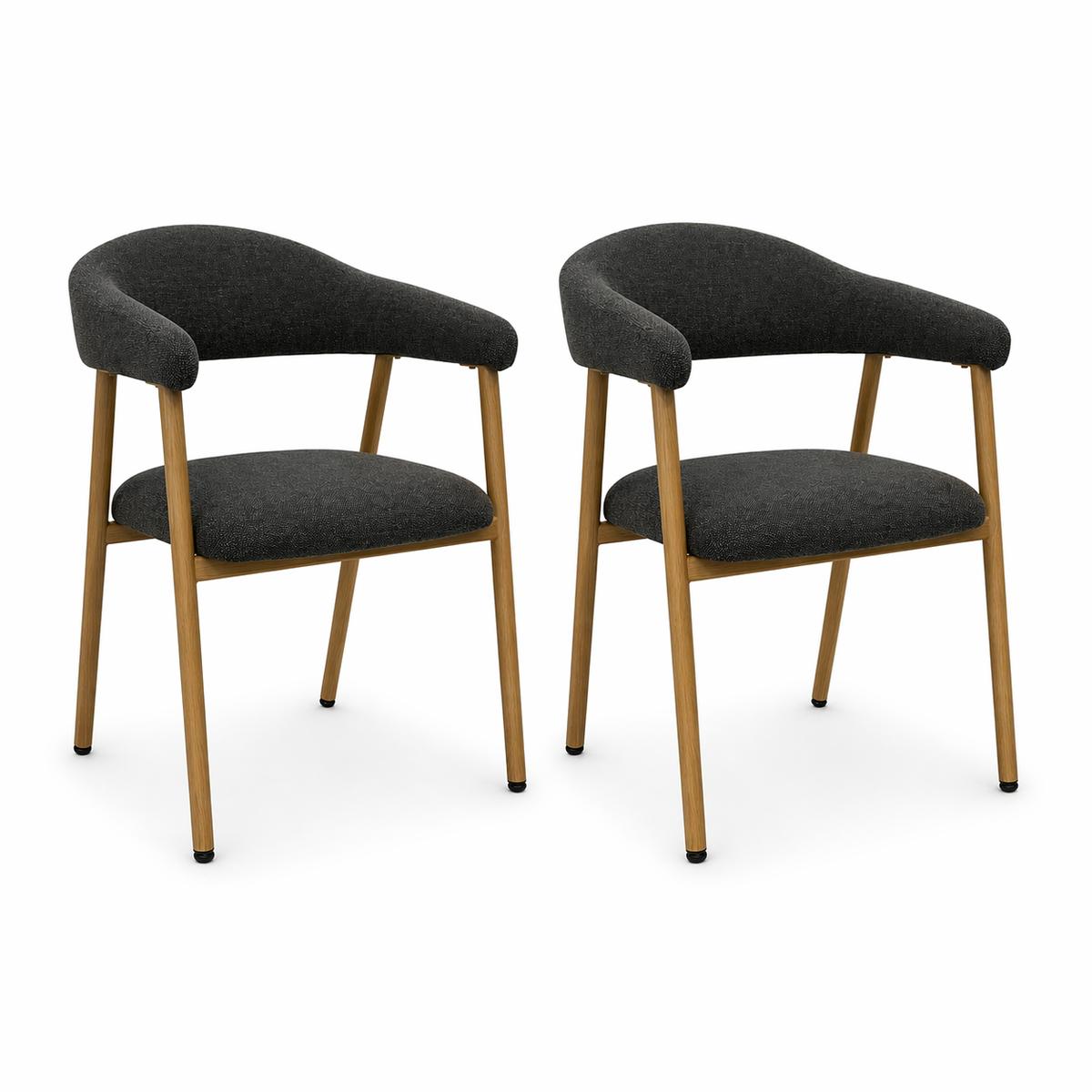 2x krzesło tapicerowane do jadalni VANO stelaż kolor dąb, tkanina szenil grafit cena za jedną sztukę 220 zł nr. 4
