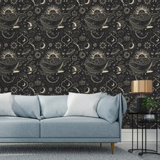 Tapeta Ścienna Wieloryby SŁOŃCE Abstrakcja Boho  - Miniaturka zdjęcia nr 4
