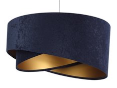 Lampa 50x23x93 cm do salonu sypialni biura wisząca asymetryczna granatowo złota - Miniaturka zdjęcia nr 2