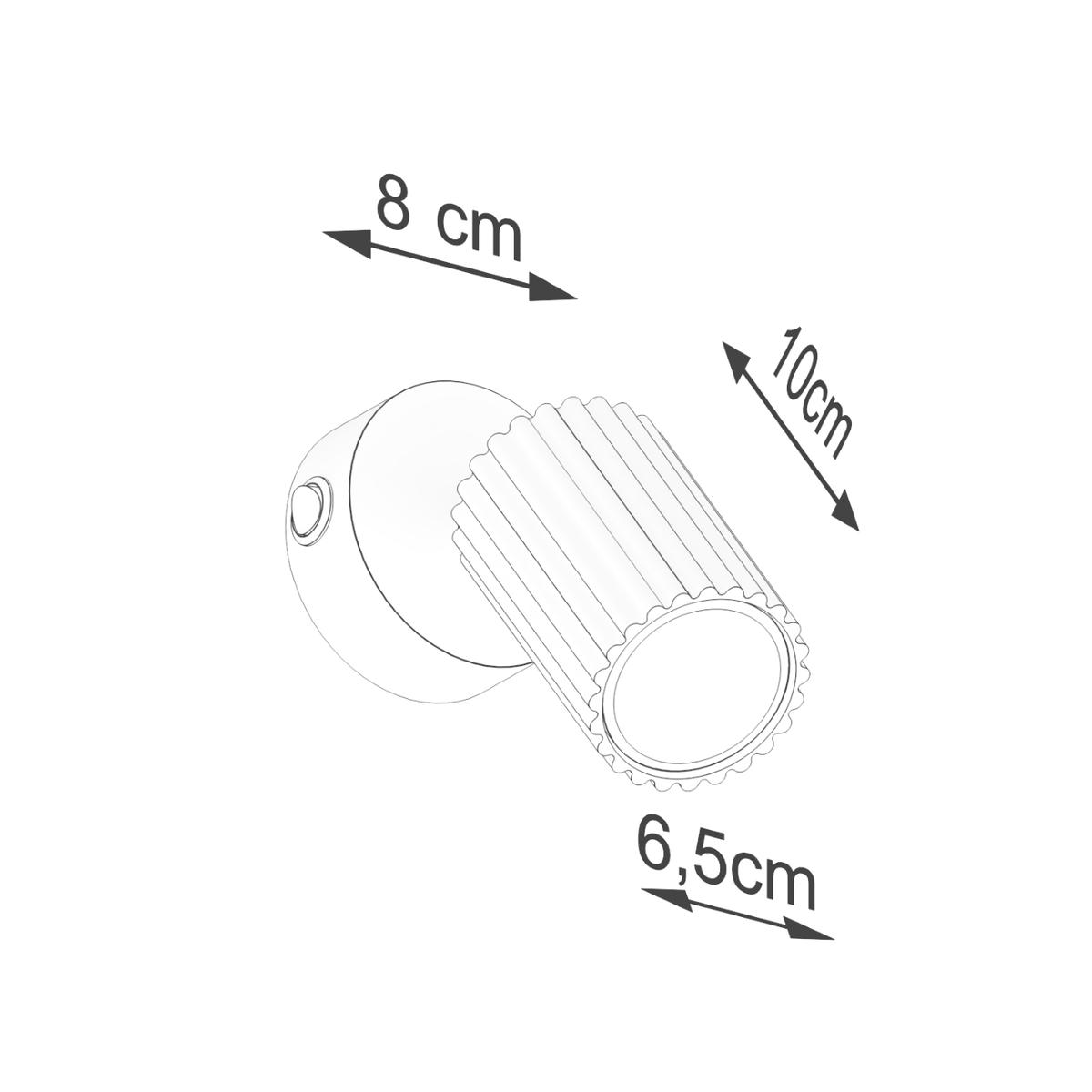 Kinkiet Karbon 16x8x8cm 1xGU10 z włącznikiem beżowy nr. 7