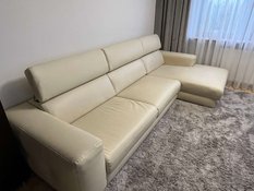 Narożnik kanapa sofa ekoskóra kolor ecru - Miniaturka zdjęcia nr 3