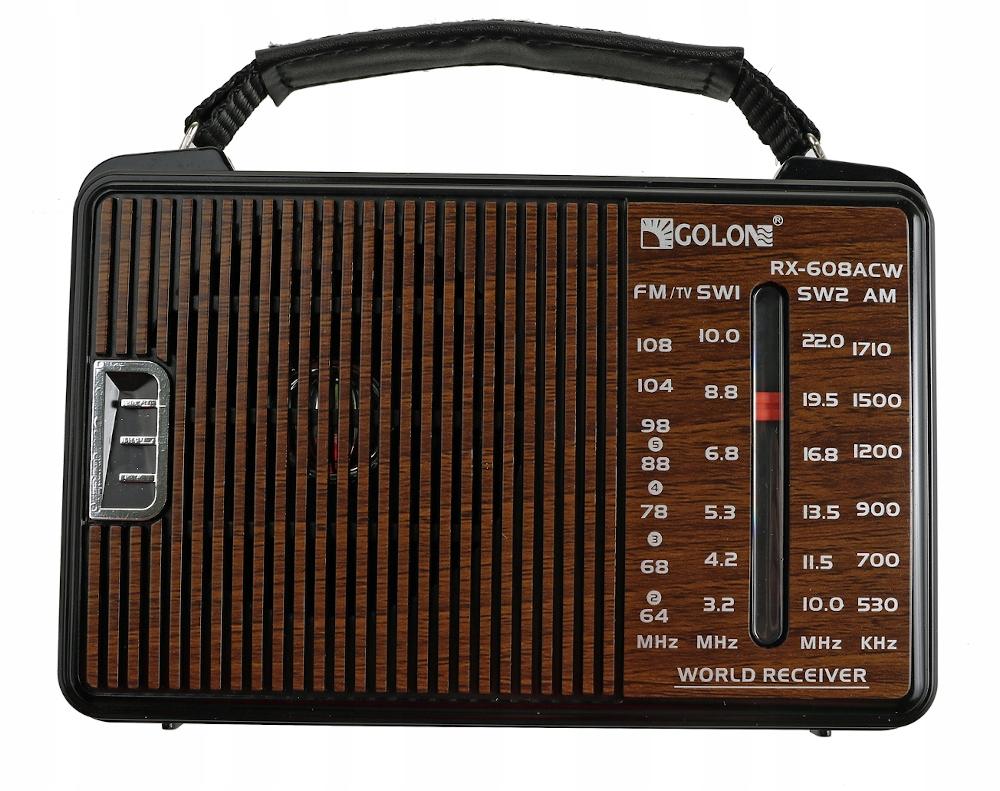 Radio przenośne  16 x 11 x 5,7 cm FM AM  brązowe nr. 2