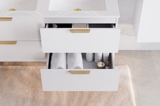 Szafka łazienkowa pod umywalkę 60 cm Aster White biała gładka do łazienki  - Miniaturka zdjęcia nr 5