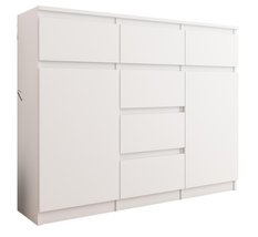 Komoda MODERN 120x40 cm biała szafki i szuflady zabudowane do sypialni salonu 