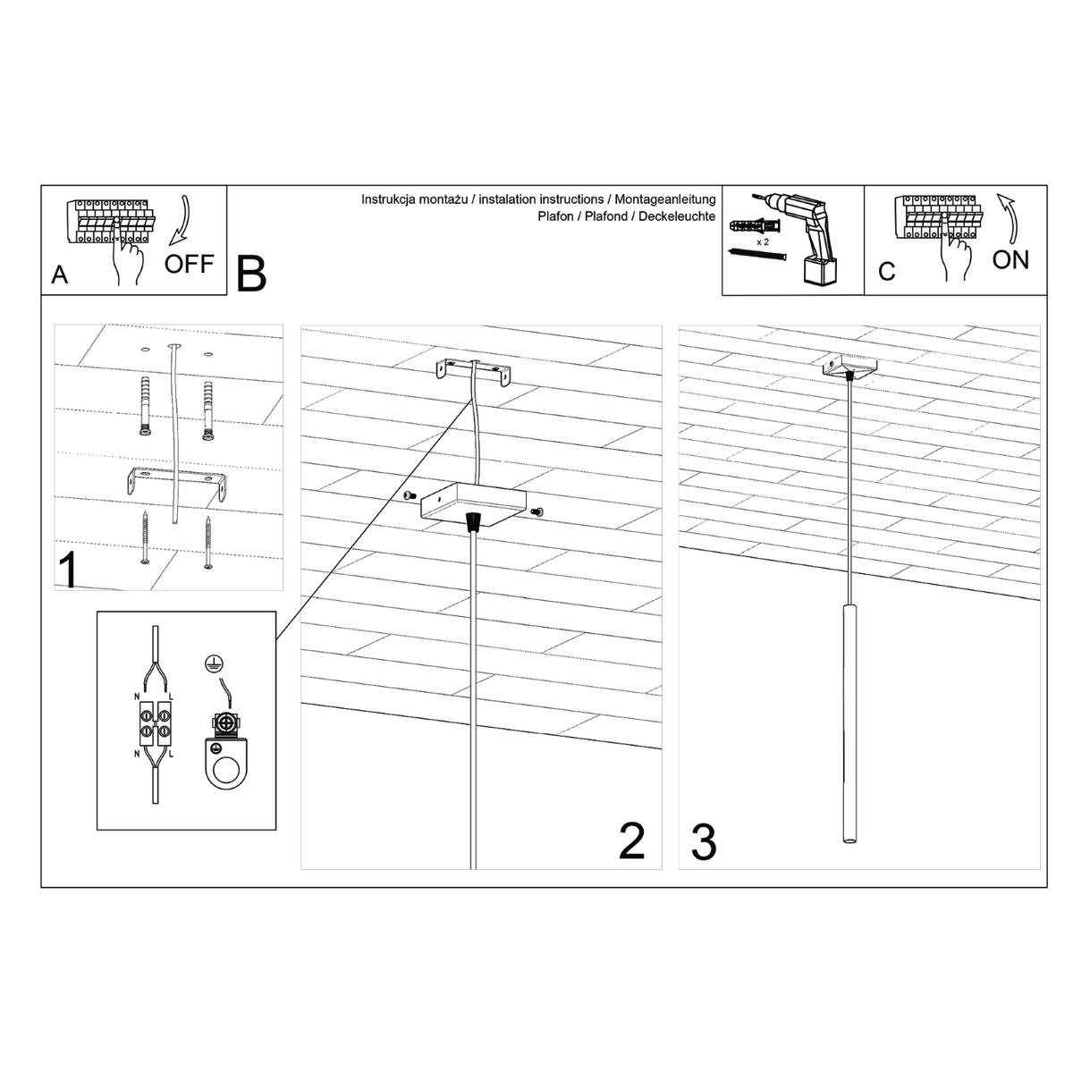 Lampa wisząca Pastelo 114x8x8cm do sypialni salonu zielona oliwka  nr. 7