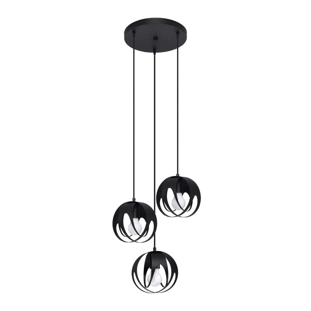 Lampa wisząca TULOS 3P czarna 117x30x30cm E27 nowoczesna do salonu