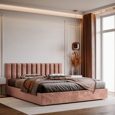 Panele tapicerowane 100x20 cm na ścianę magic velvet brudny róż - Miniaturka zdjęcia nr 5