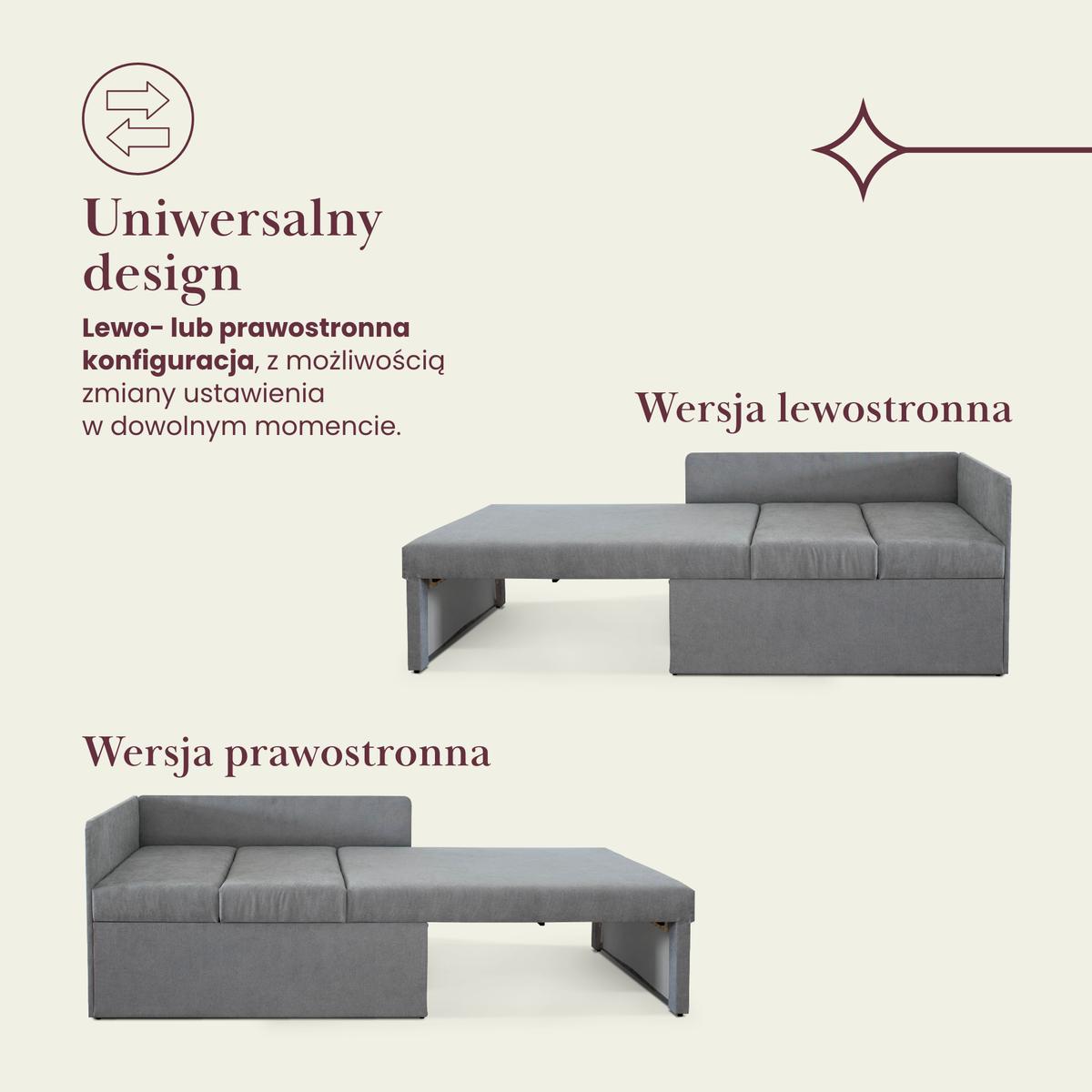 Sofa rozkładana dziecięca Viluś 108x81x78 cm narożnik jednoosobowy do pokoju z funkcją spania i przechowywania dla dzieci szary nr. 4