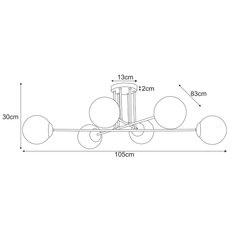 Lampa sufitowa K-5404 LUMIA 105x30x83 cm do salonu lub pokoju biały/złoty - Miniaturka zdjęcia nr 3