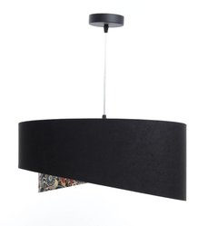 Lampa 45 cm do sypialni salonu wisząca asymetryczna czarno-złota - Miniaturka zdjęcia nr 2