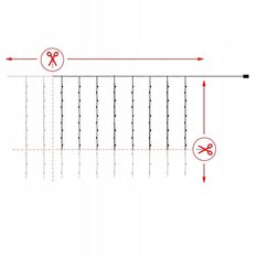 Girlanda ogrodowa 3x3m kurtyna świetlna lamki led do ogrodu  - Miniaturka zdjęcia nr 9