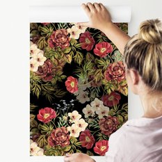 Tapeta W Rolce Akwarelowy BUKIET Kwiatów Piwonie  - Miniaturka zdjęcia nr 6