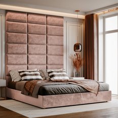 Panele tapicerowane 70x30 na ścianę magic velvet różowy - Miniaturka zdjęcia nr 5