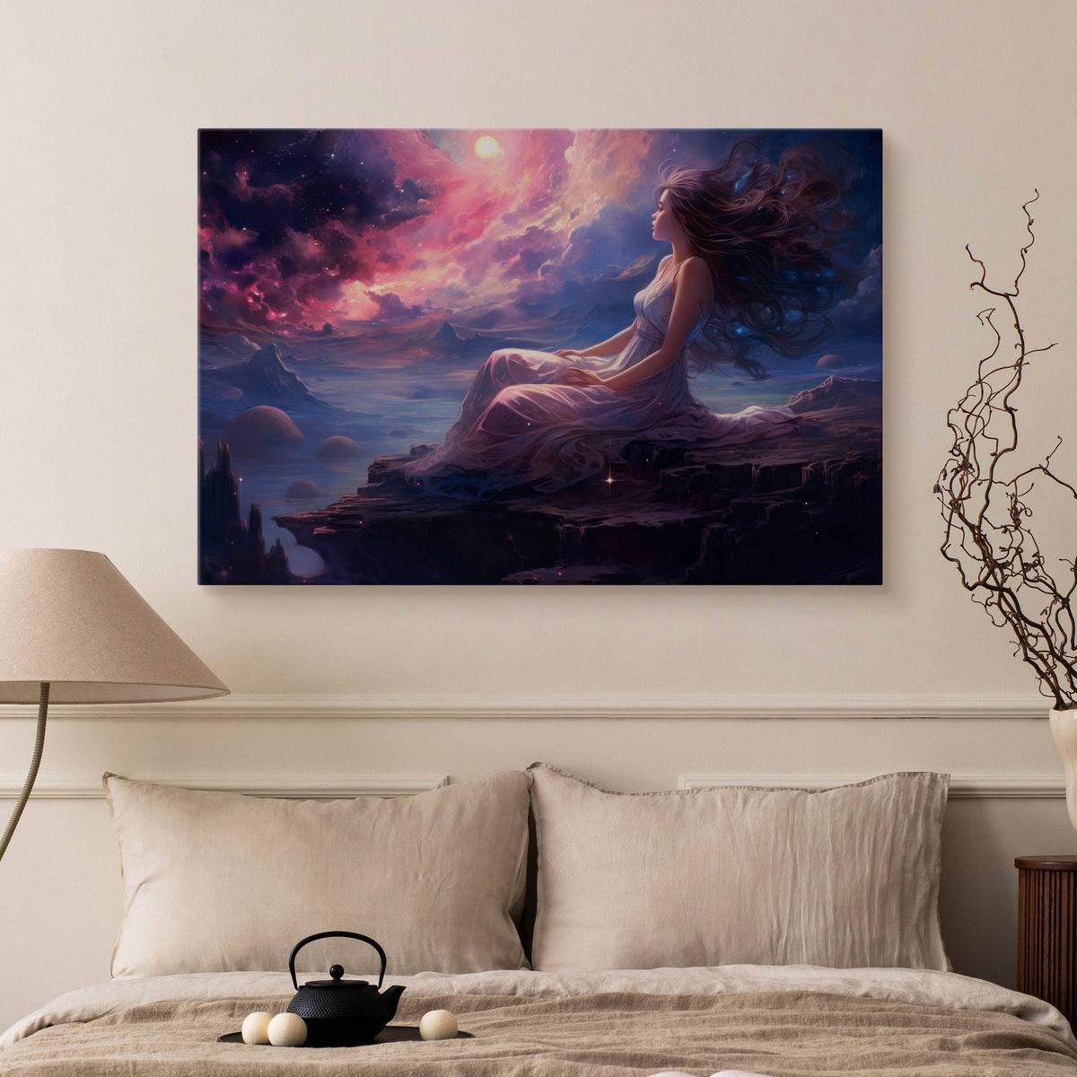 Obraz Na Płótnie Abstrakcyjna Kobieta Bajkowa Kraina 120x80 Dekoracja Nowoczesna nr. 5