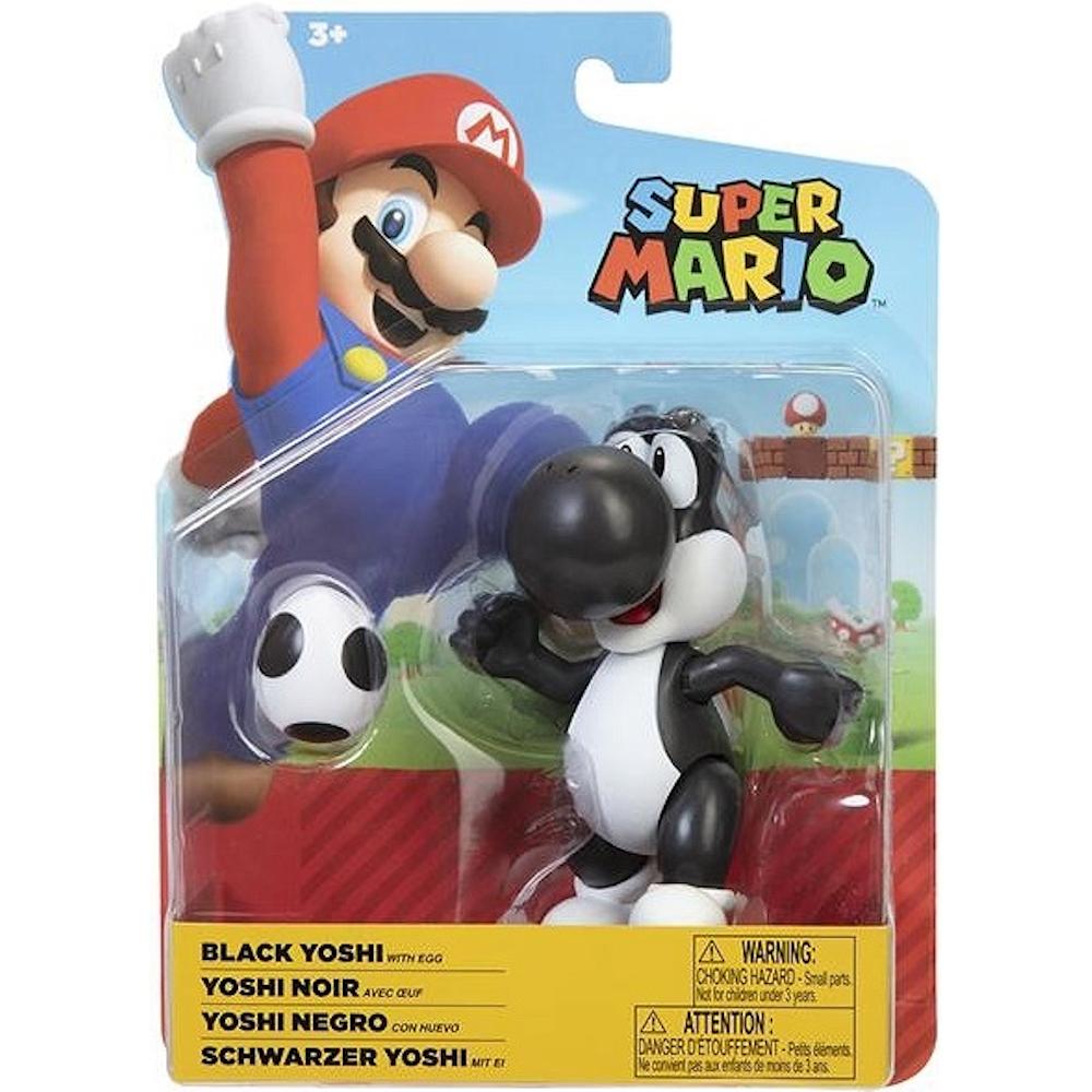 RUCHOMA FIGURKA CZARNY BLACK YOSHI + JAJKO SUPER MARIO JAKKS ORYGINALNA 