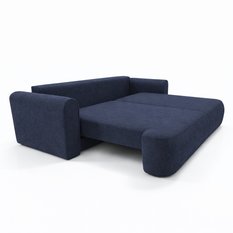 Kanapa z funkcją spania ITALY 250x100x82 cm trzyosobowa sofa rozkładana tkanina FLOW ciemnoniebieska - Miniaturka zdjęcia nr 4