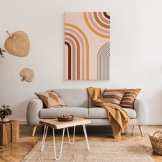 Obraz Do Salonu Styl Boho Abstrakcja Minimalistyczny Wzór 80x120cm - Miniaturka zdjęcia nr 3