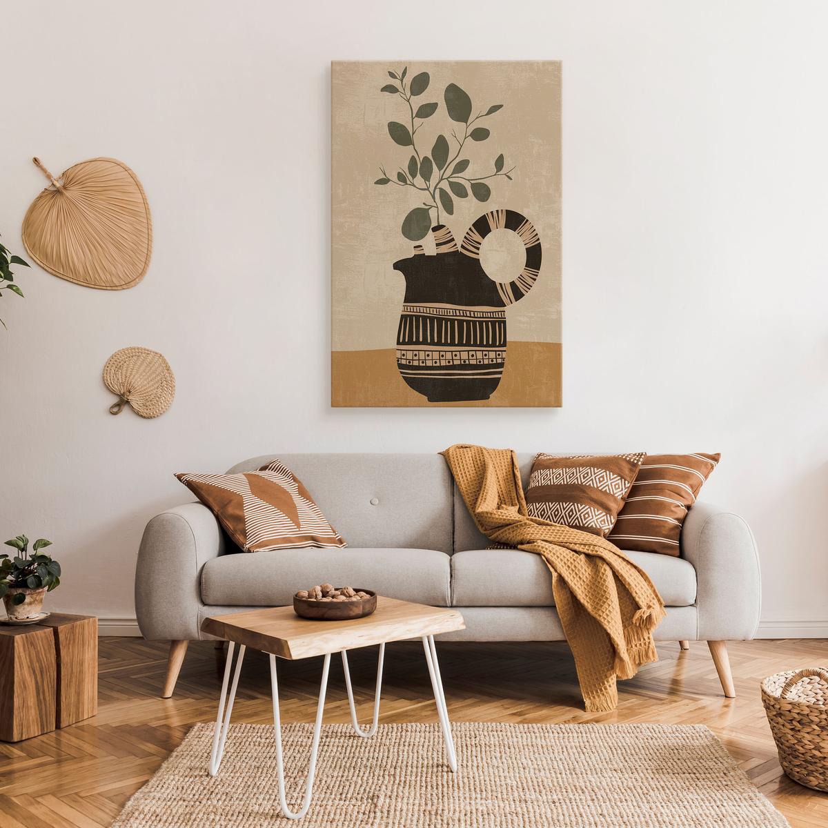 Duży Obraz Liście Gałązki Martwa Natura Minimalizm Styl Boho 80x120cm nr. 3