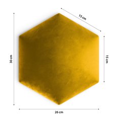 Panele tapicerowane  26x30 cm hexagon magic velvet żółty - Miniaturka zdjęcia nr 4